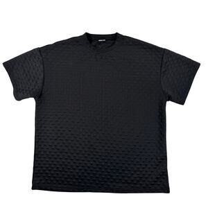 Urban Edge Mens Geometric Short Sleeve T-shirt - Black - 2XL